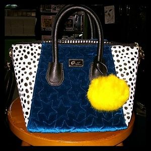 Betsey johnson valvet crossbody  bag